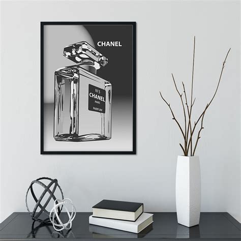 chanel no 5 print black and white|chanel no 5 artwork.